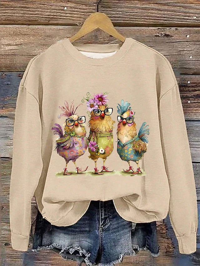 Women's Pullover Animal Dailywear Casual Print Casual Hoodie Long Sleeve Micro-elastic Fall Winter Comfrt Breathable Soft Fabric 6