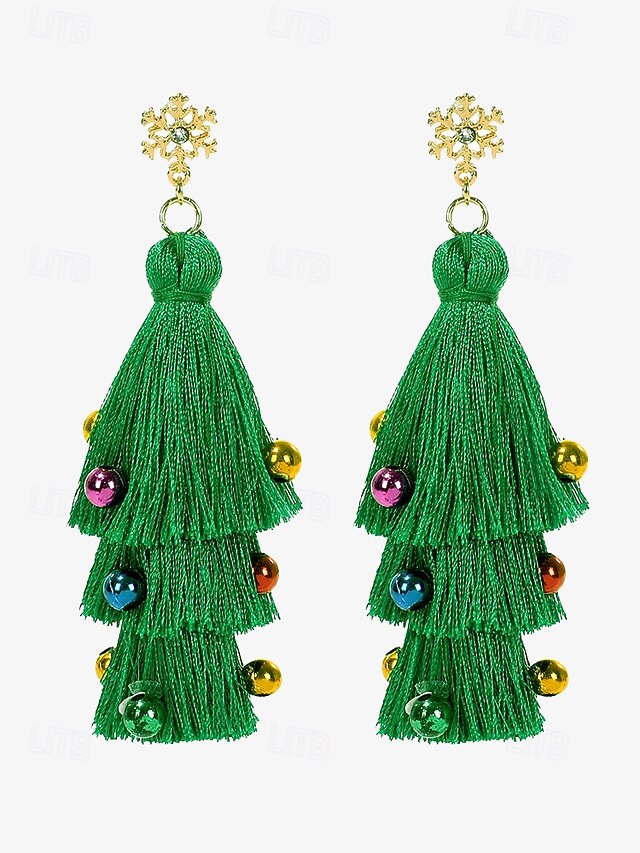 Women's Drop Earrings Hoop Earrings Green Alloy Fashion Exaggerated