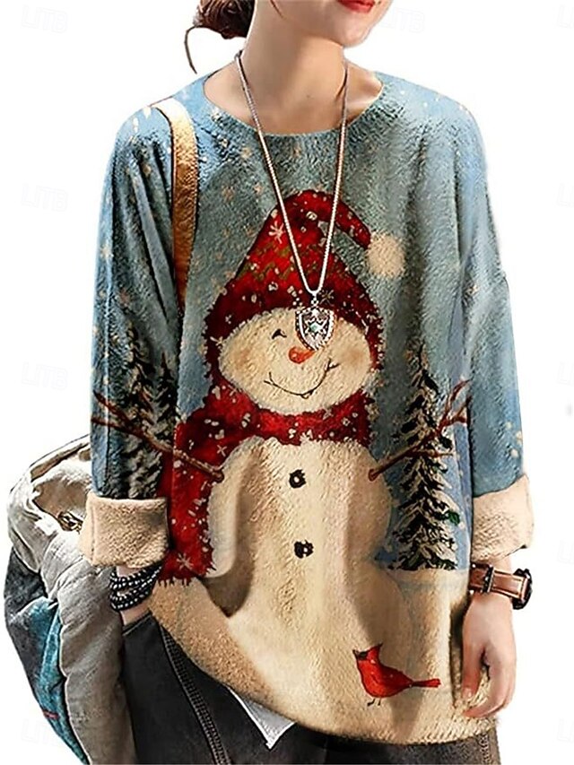 Women's Sweater Pullover Sweater Jumper Christmas Sweaters Crew Neck