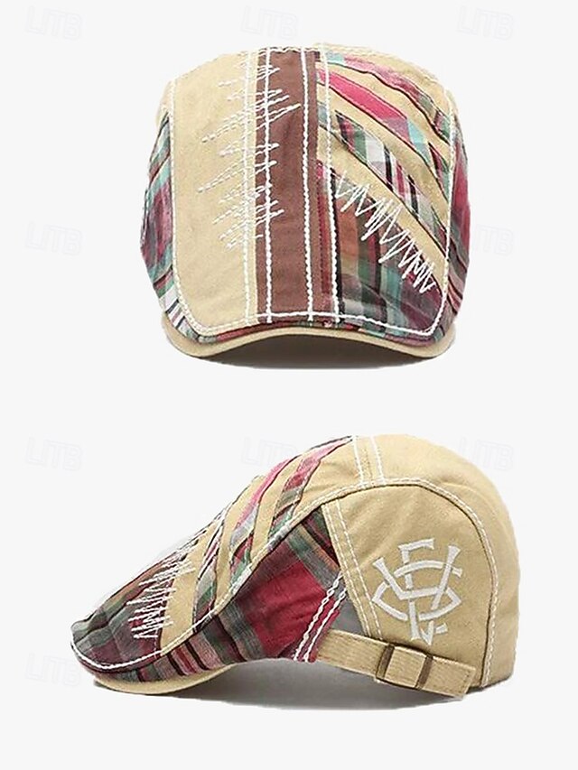 Homme Chapeau borsalino Noir Rouge Bleu Coton Mode du quotidien Noël