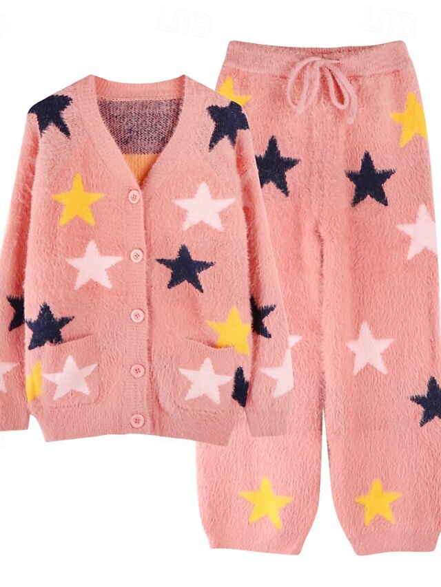 Women's Pajamas Loungewear 2 Pieces Graphic Active Casual Home Daily