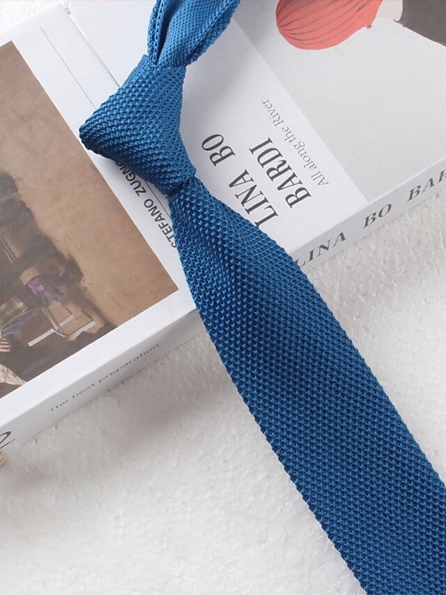 Men's Neckties Sexy Solid / Plain Color Wedding Party Daily Wear 2024