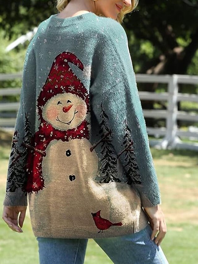 Women's Sweater Pullover Sweater Jumper Christmas Sweaters Crew Neck