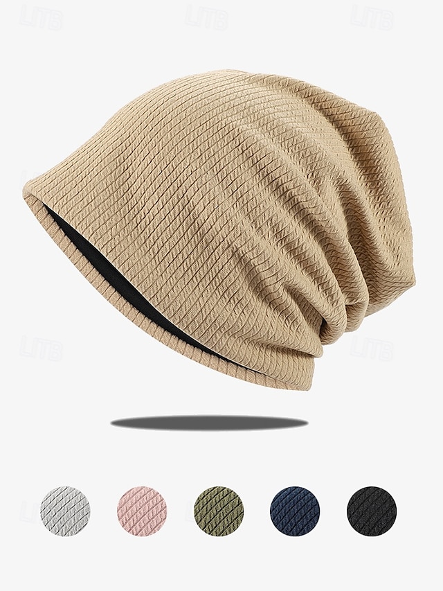  Damen Slouchy Beanie Mütze mit strukturiertem Strickdesign, lässige leichte Mütze für Herbst- und Wintermode