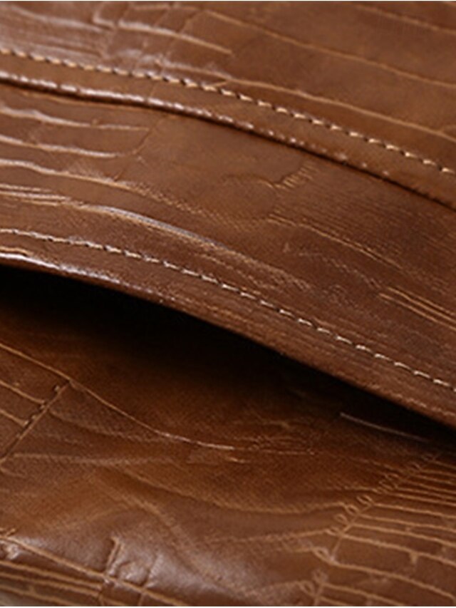 Men's Faux Leather Jacket Biker Jacket Motorcycle Jacket Daily Vacation