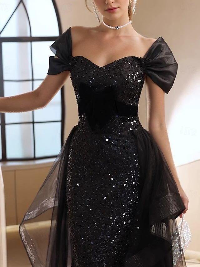 Robe Formelle Talbots Noir Et Blanc - Taille 4 (Petites), Mi-longueur, Manches 3/4, Occasion Très Bon état