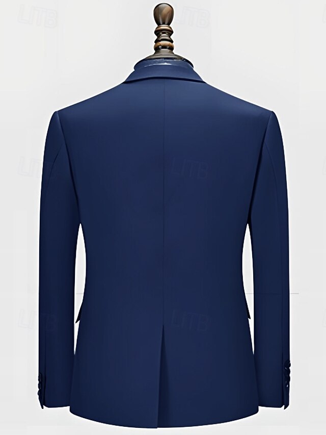 Herren Smoking Anzug 1-Knopf - Jacquard Abendanzug Für Hochzeit & Ball