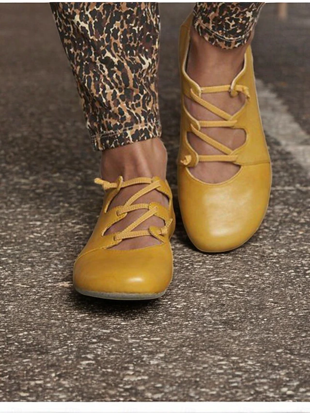 Women's Soft Faux Leather Barefoot Shoes with Adjustable Straps – Lightweight and Flexible Casual Flats 13