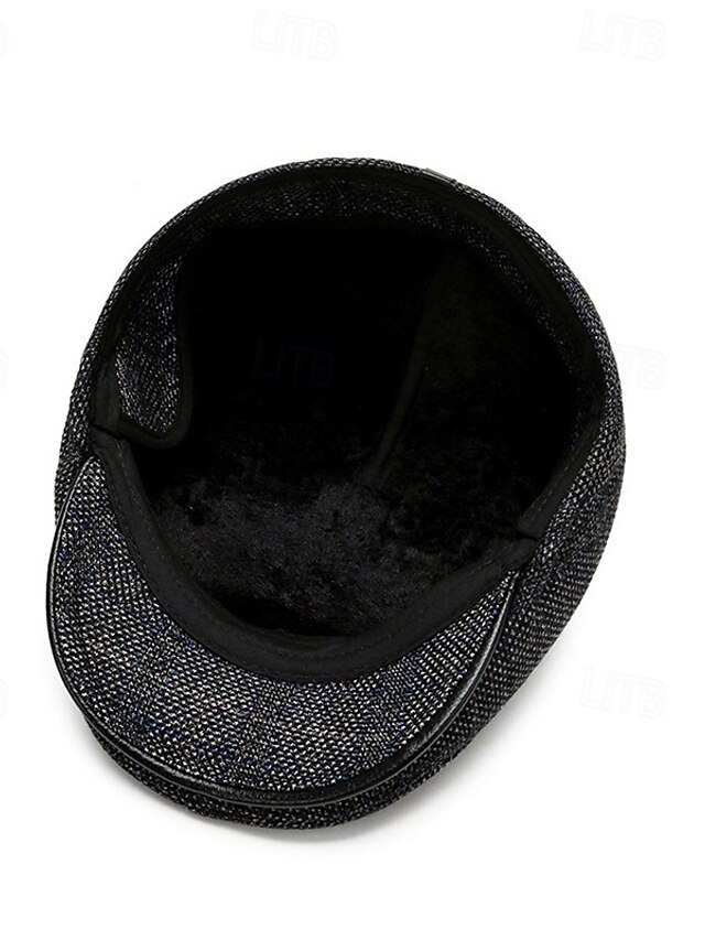 Men's Flat Cap Ascot Hat Newsboy Hat Black Brown Woolen Fashion Casual