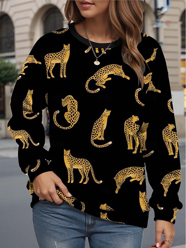 Sweat Col Rond Femme 2024 - Sweatshirt Décontracté Manches Longues Pour Automne/Hiver - Matière Thermique Et Confortable