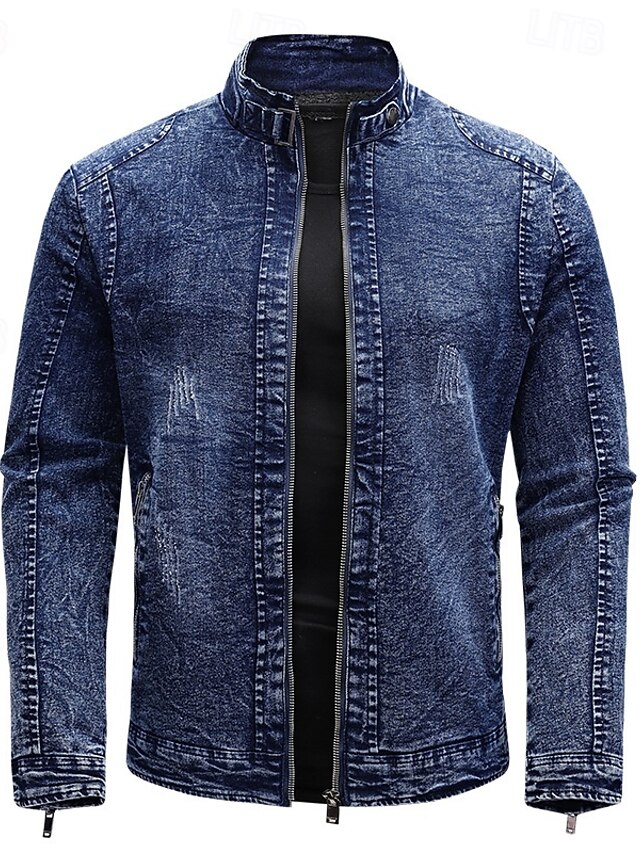 Men's Lightweight Jacket Jean Jacket Denim Jacket Formal Home