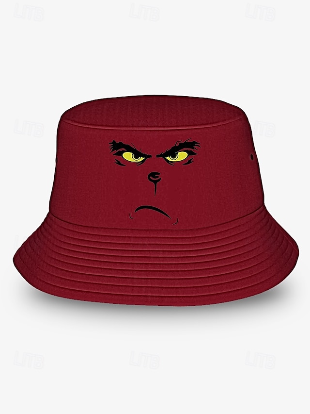  Vihreä grumpy face bucket hattu - unisex-kesähattu ulkoiluun, katuvaatteisiin ja vapaa-aikaan