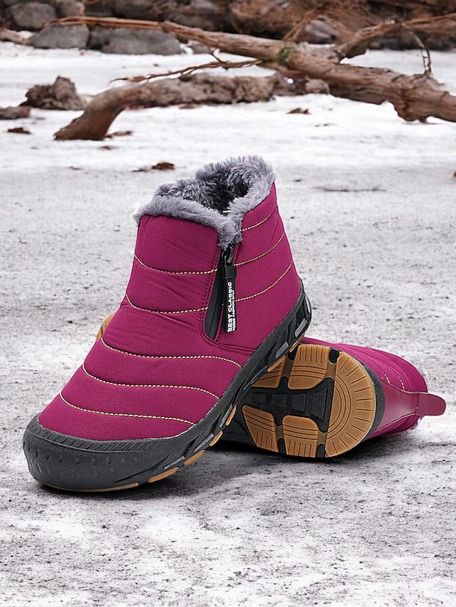 Women's Waterproof Warm Winter Ankle Boots with Plush Lining – Non-Slip Outdoor Snow Shoes for Cold Weather 26