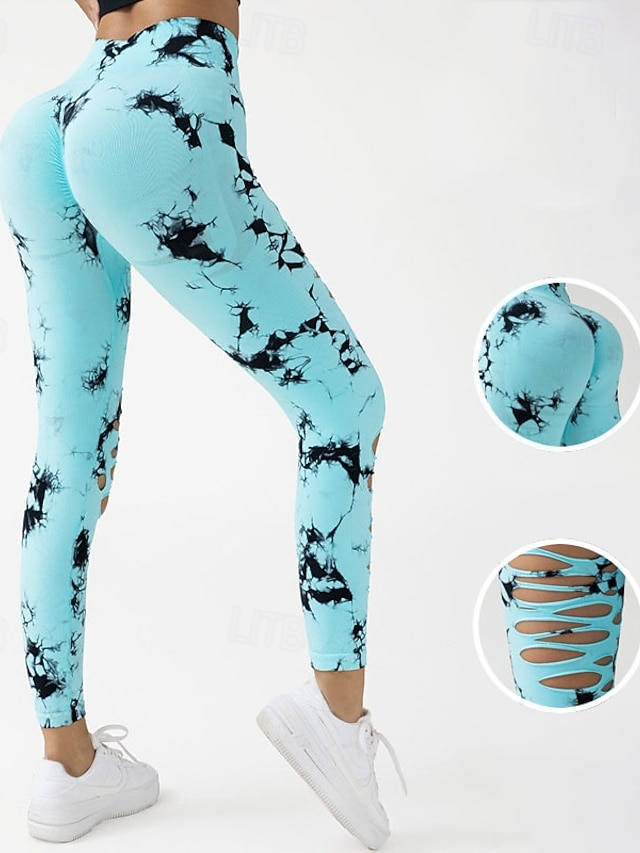 SAUTRV Leggings Per Le Donne 2025 Carnevale Fantasia Stampato Vacanze Collant Vita Alta Yoga Pantaloni Collant Donna Vestiti Premaman Venerdì, Blu, S