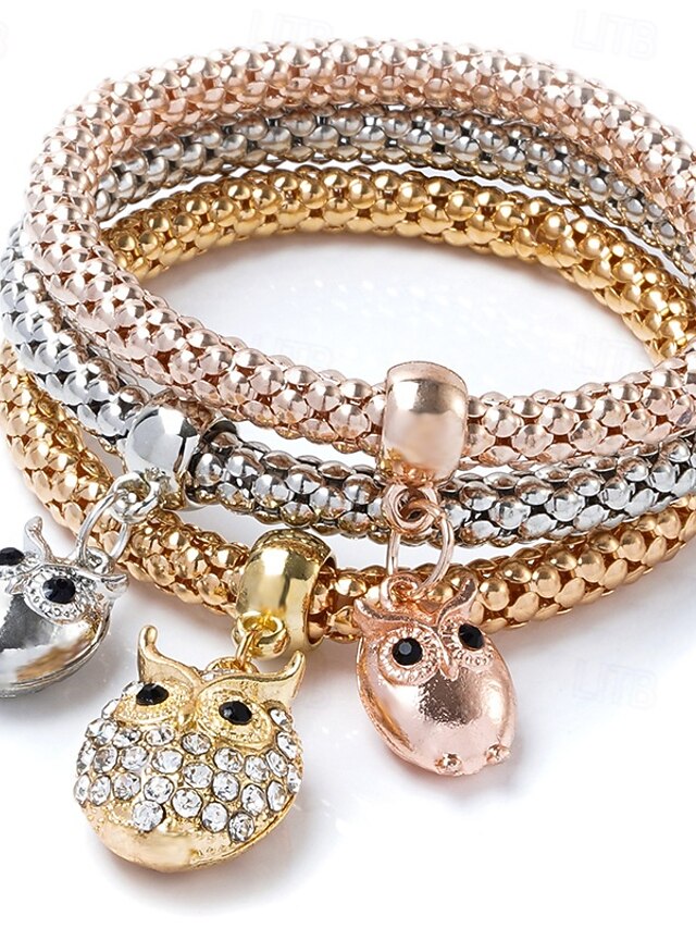 Bracelet Fantaisie Multi-Chaînes Chic Bicolore