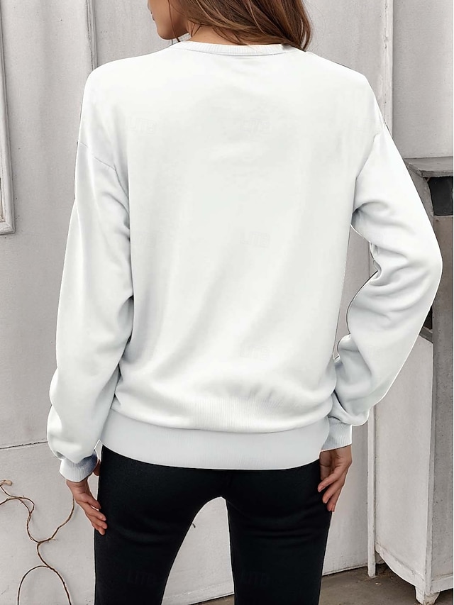 Women’s Casual Long Sleeve Crewneck Sweatshirt – Soft, Relaxed Fit Pullover Top For Everyday Comfort