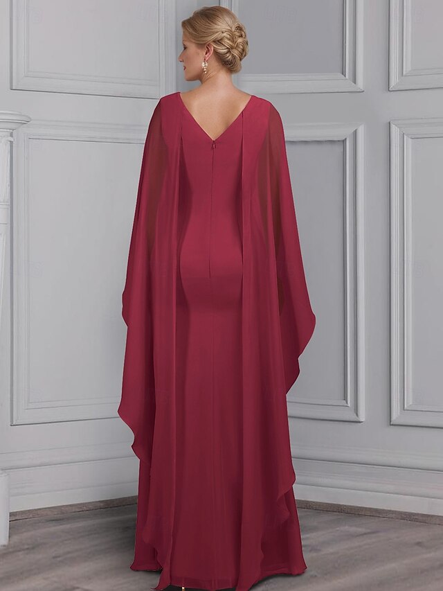 Sheath/Column Bateau Neck Floor-Length Mother of the Bride Dresses