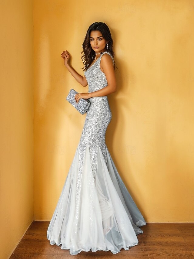 TS Mermaid / Trumpet Prom Dresses Elegant Dress Formal Wedding Floor