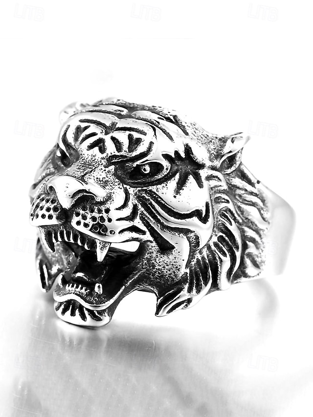  Vintage Tiger Head Ring for Men | Bold and Edgy Punk Style