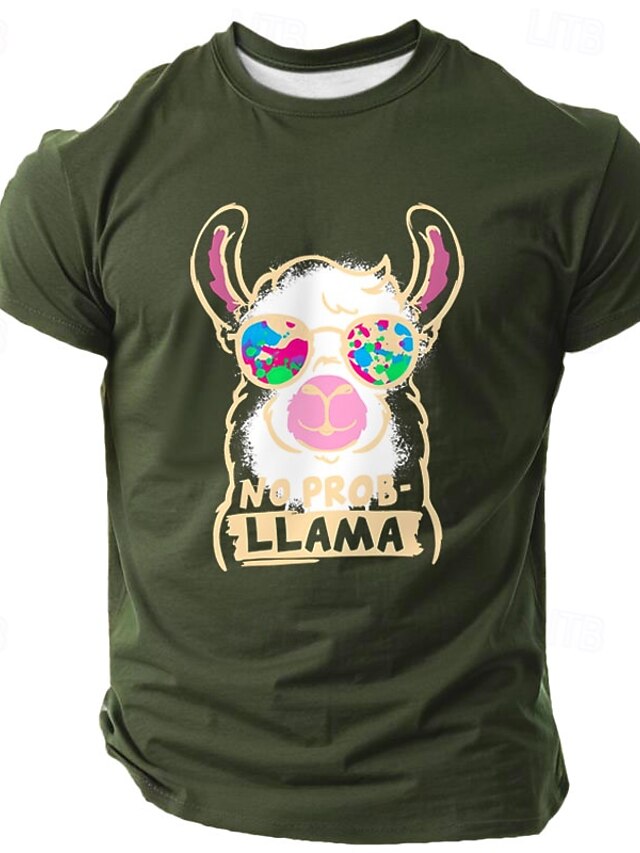  Bărbați Animal Amuzant Tricou Manșon scurt Tricou Tipărire 3D Stil Nautic Cămașă Modă Zilnic Stradă Zilnic Negru Alb Trifoi Vară Primăvară Îmbrăcăminte S M L XL XXL XXXL