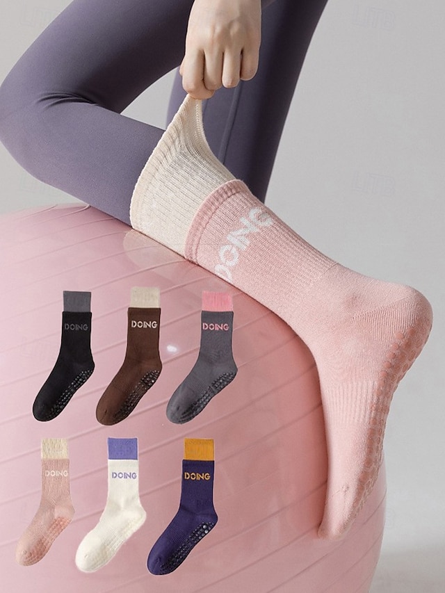  calzini termici antiscivolo da yoga da donna - calzini morbidi ed elastici in maglia per sport invernali, fitness e allenamenti indoor