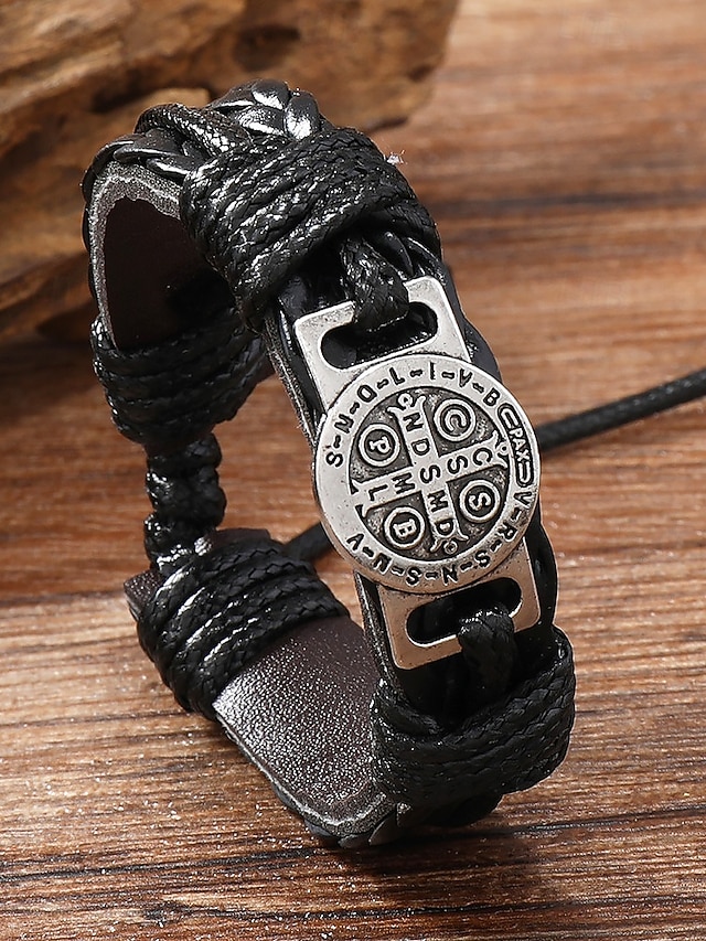  Lederseilarmbänder für Herren im Wikingerstil mit Kompassdesign, verstellbarer Passform und nordischer Boho-Ästhetik für die Freizeit und den Außenbereich