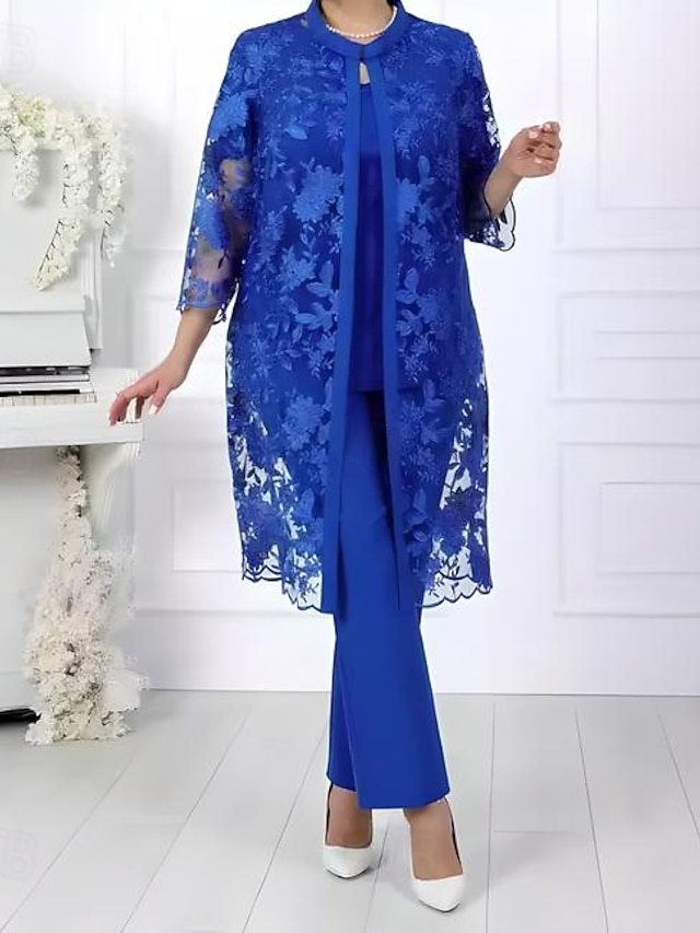 Pantsuit Mother of the Bride Dress Beach Wedding Elegant Party Scoop