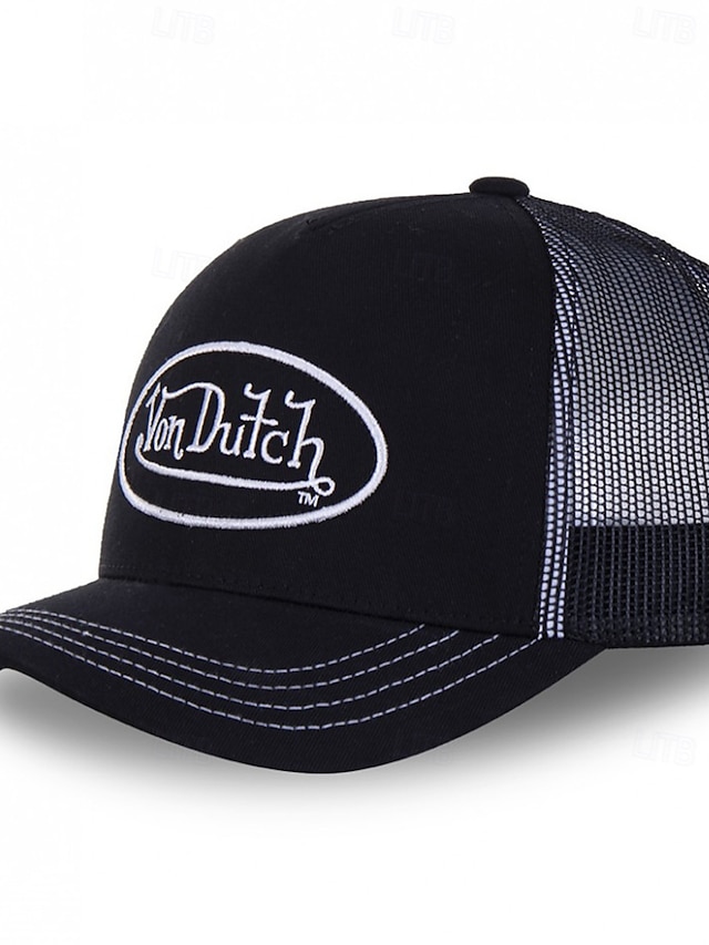  Herr Basebollkeps Solhatt Trucker Hat Mesh Keps Svart Rubinrött Bomull Mesh baksida Justerbara Mode Dagliga kläder Festival Tro Enfärgad / vanlig färg Ledigt / vardag