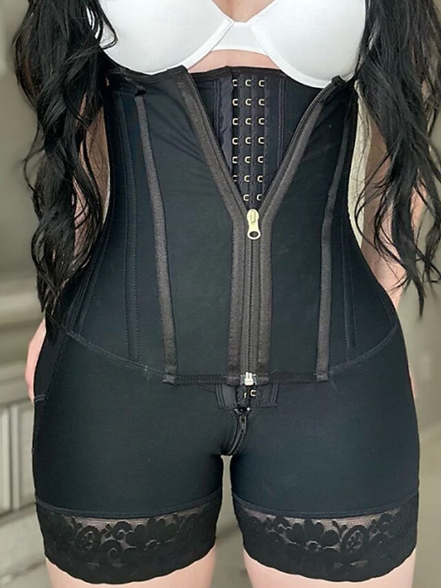  Dam Shapewear Formande trosa NätNightwearNylon Solid färg Svart Purpur Vår & sommar Höst vinter