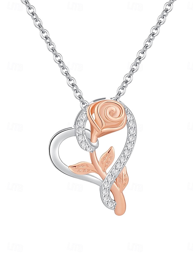  collana in rame moda donna carina classica cuore adorabile collana a forma di cuore per san valentino regalo di compleanno