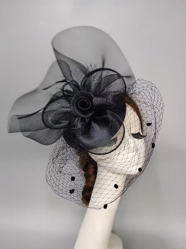  Fascinators Feathers Net Veil Hat Wedding Horse Race With Feather Cap Headpiece Headwear