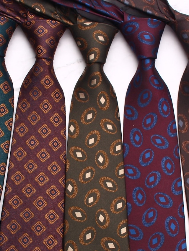  Homme Cravates Mode Entreprise Classique Argyle Fête de Mariage Usage quotidien