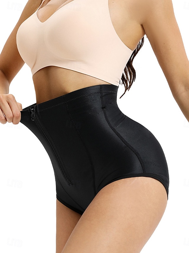  Mujer Fajas Panti Modelador MallaNightwearNailon Color sólido Negro Beige Primavera verano Otoño invierno