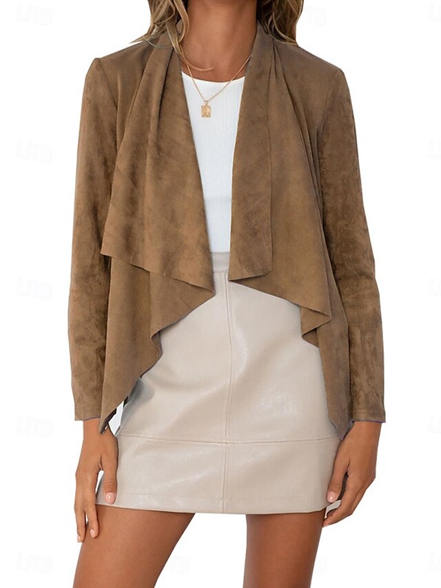 Women's Winter Coat Winter Jacket Windproof Warm Patchwork Pocket Outdoor Casual Solid Color Outdoor Street Regular Turndown Regular Fit Long Sleeve Outerwear Black Khaki Gray Fall Winter4