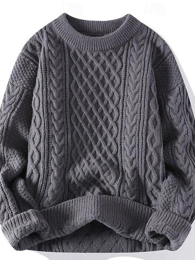Soft Women's Beige Crew Neck Winter Sweater main image 1