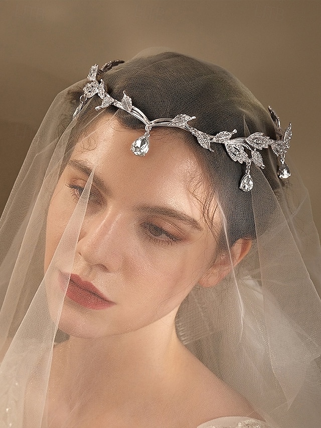  bladgoud hoofddeksel met blauwe edelsteendruppels – vintage bohemian tiara voor vrouwen, perfect voor bruiloften, renaissancebeurzen en cosplay