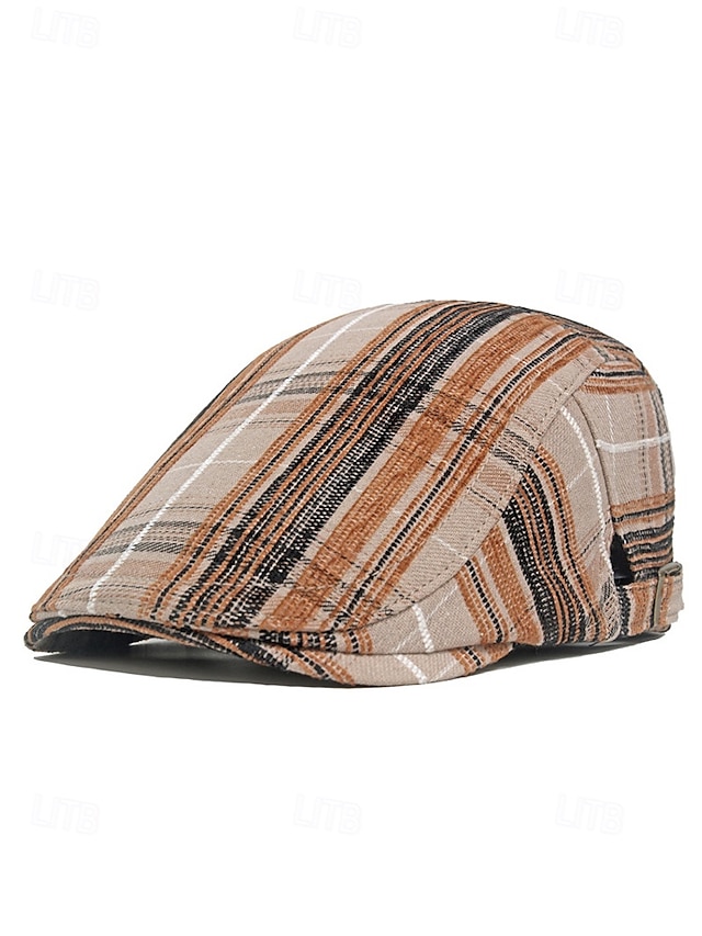  casquette plate à carreaux pour homme – chapeau gavroche de style vintage pour la Saint-Patrick, tenues décontractées, activités de plein air et vêtements de tous les jours