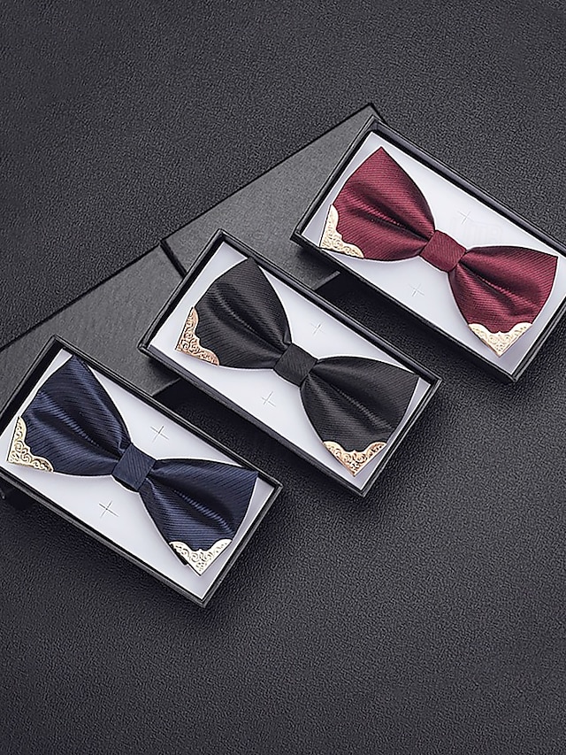  Burgunderfarbenes Herren-Fliegenset mit Goldspitze, Einstecktuch und rosa Anstecknadel – elegante Accessoires für Hochzeiten, Partys und formelle Anlässe