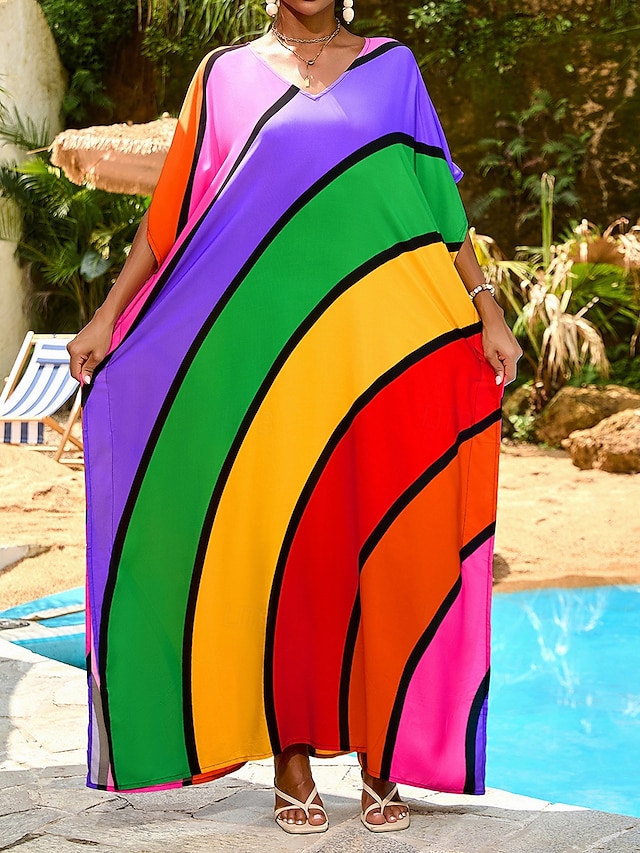  Damen Badeanzug Zudecken Schwimm-Kleid Bademode Patchwork Urlaub Strandbekleidung Farbblock Rundhalsausschnitt Langarm Badeanzüge