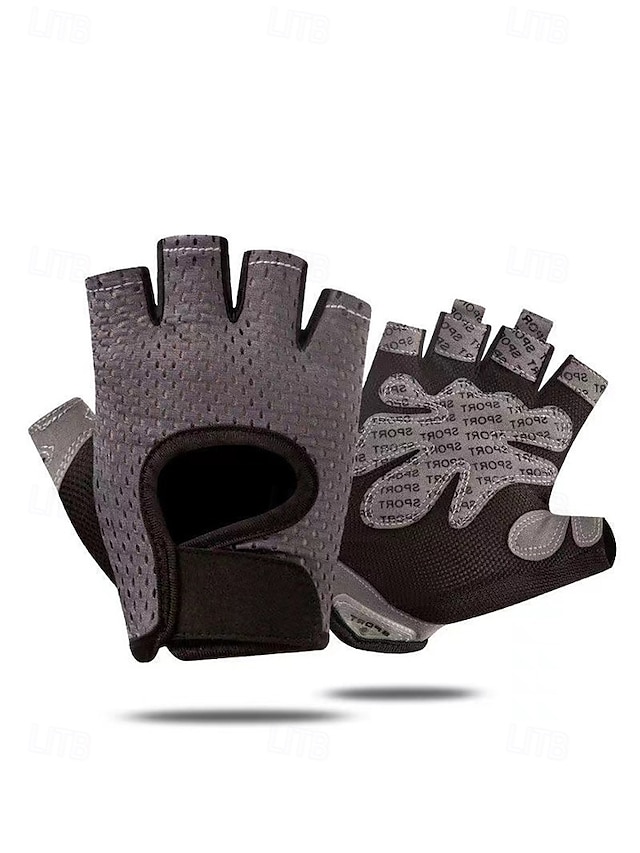  Guantes de ciclismo transpirables de medio dedo con agarre antideslizante: guantes deportivos ligeros y acolchados para hombres y mujeres, perfectos para andar en bicicleta, hacer ejercicio en el gimnasio y actividades al aire libre.