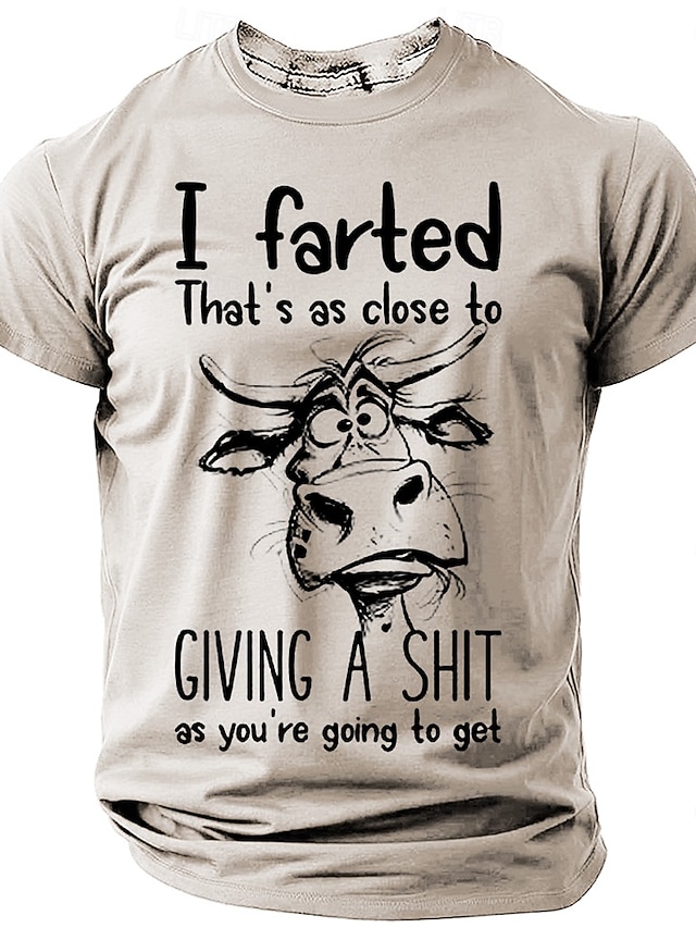 Mens funny t shirt short sleeve t shirt 3d print crew neck shirt