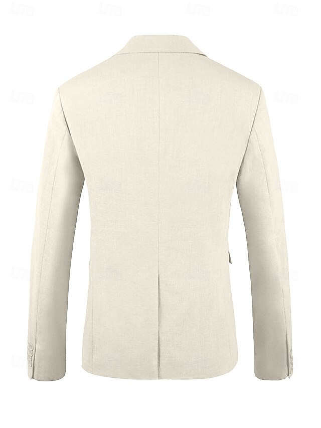 Mens Modern Fit Linen Wedding Suit Light Blue main image 1