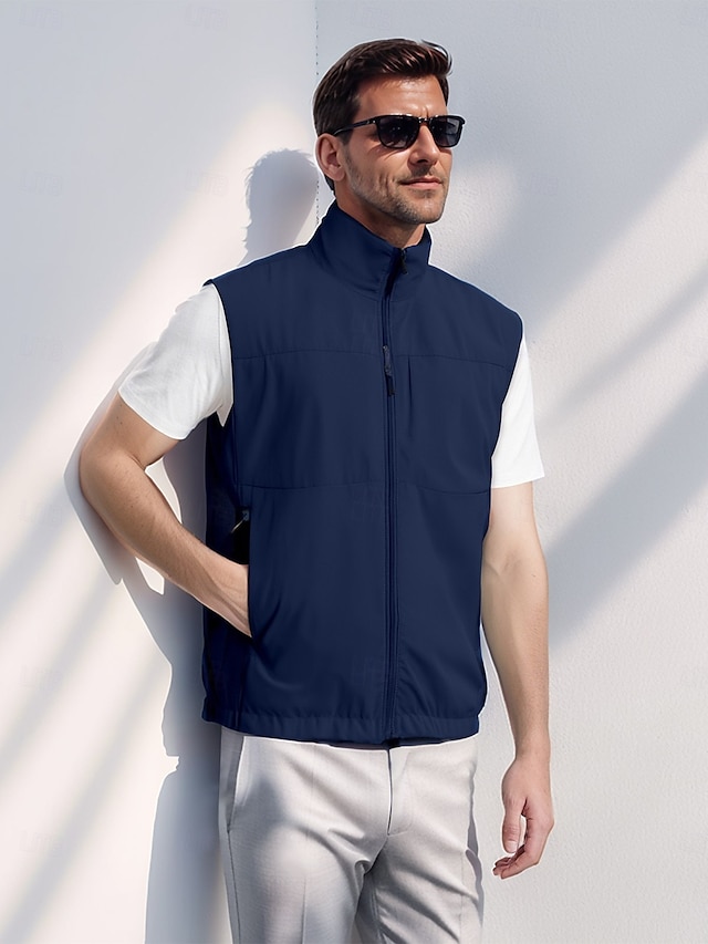  Homme Veste de golf Noir Blanche bleu marine Sans manches Vêtements d'extérieur Tenue de golf Vêtements Tenues Porter des vêtements
