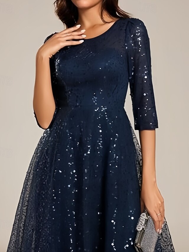 Robe De Soirée Dentelle Florale Jacquard - Pour Invitée Mariage/demoiselle D'honneur - Taille S à L - Dos Nu Avec Lacets