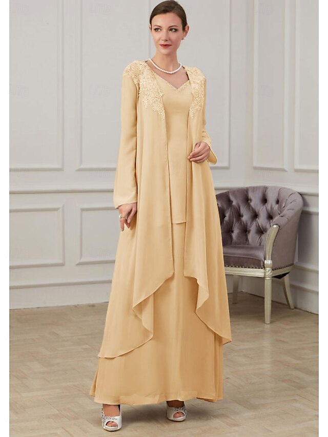 Elegant Chiffon A-line Knee Length Mother Of The Bride Dresses With Jacket