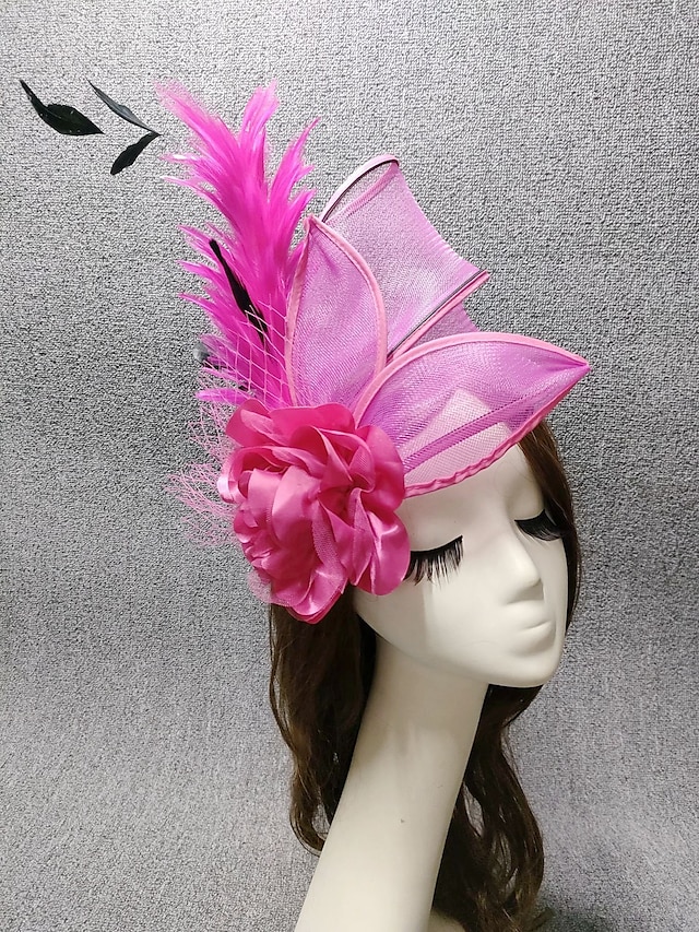  Fascinators Feathers Net Veil Hat Wedding Horse Race With Feather Cap Headpiece Headwear