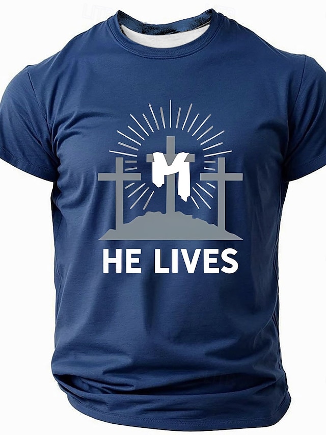  Paște Bărbați Iisus creştin Tricou Manșon scurt Tricou Tipărire 3D Stil Nautic Cămașă Designer Casual Petrecere Concediu Negru Albastru piscină Trifoi Vară Primăvară Îmbrăcăminte S M L XL XXL XXXL