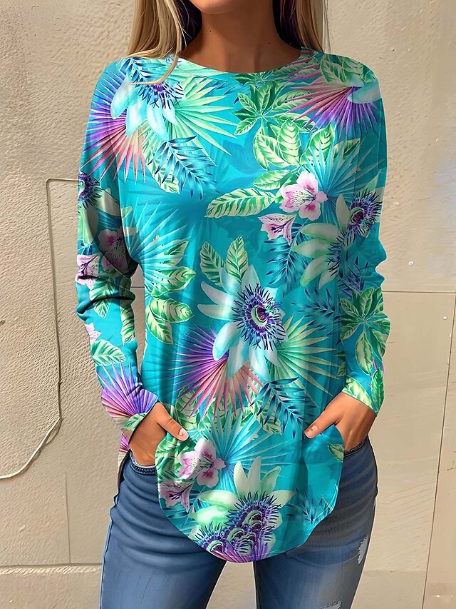 St. Patrick Women's T Shirt Shamrock Fashion Long Sleeve Crew Neck Regular Tops Daily Weekend Print Green Summer Spring4