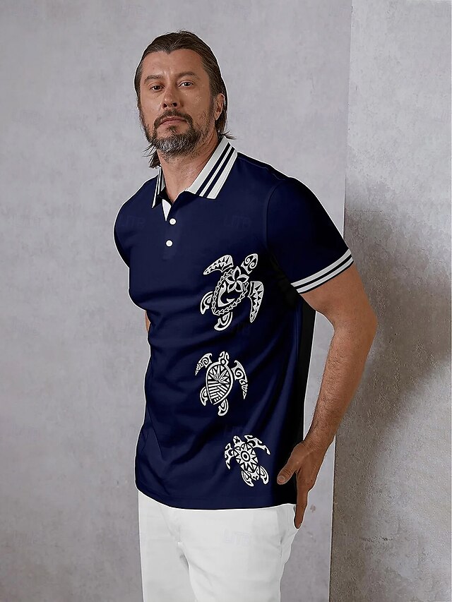  Homme T-shirt POLO bleu marine Manche Courte Top Tenue de golf Vêtements Tenues Porter des vêtements