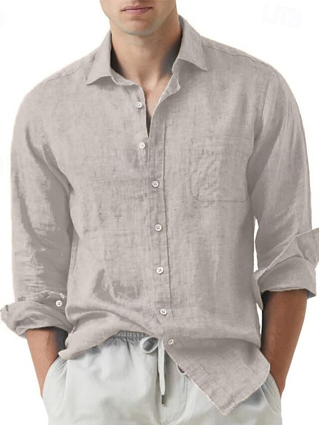 Homme Chemise Chemise en lin Chemise d'été Chemise Décontractée Chemise